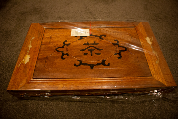 Rosewood Gongfucha Tea Tray (with Plastic Drawer) - Image 3