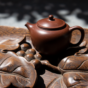 Handmade Taiwanese Dark Red Clay Teapot - 110ml