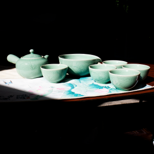 Korean Celadon Porcelain Tea Set