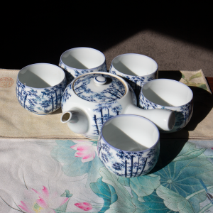 Japanese Porcelain Bamboo Teaset