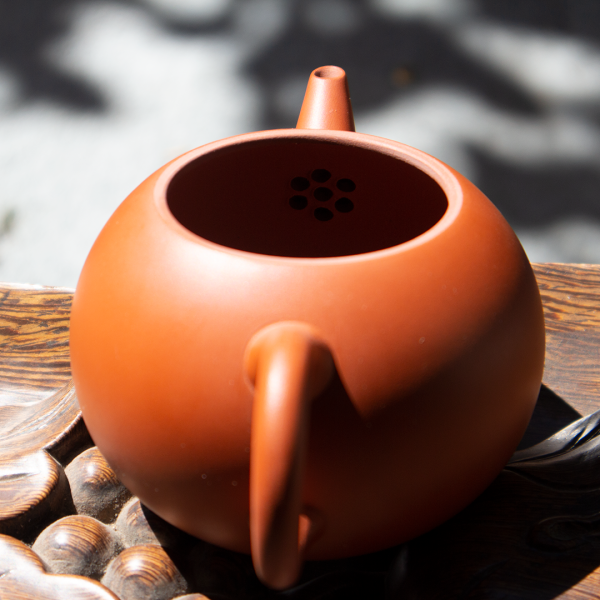 Handmade Taiwanese Round Red Clay Teapot - 250ml - Image 2